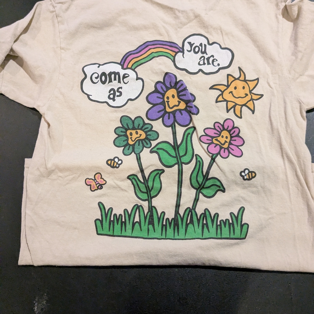 Kids Graphic Tee with Floral Design